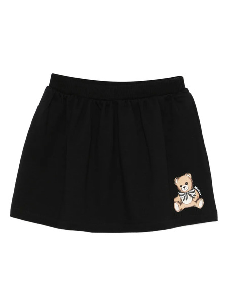  Moschino Kids Teddy Bear Elasticated-waist Mini Skirt - Black 