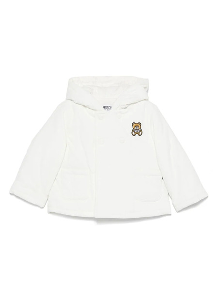  Moschino Kids Teddy Bear-patch Puffer Jacket - White 