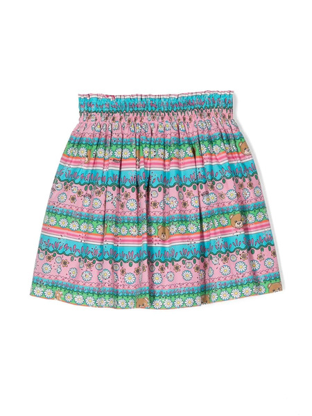  Moschino Kids Teddy Bear-print Flared Shirt - Pink 