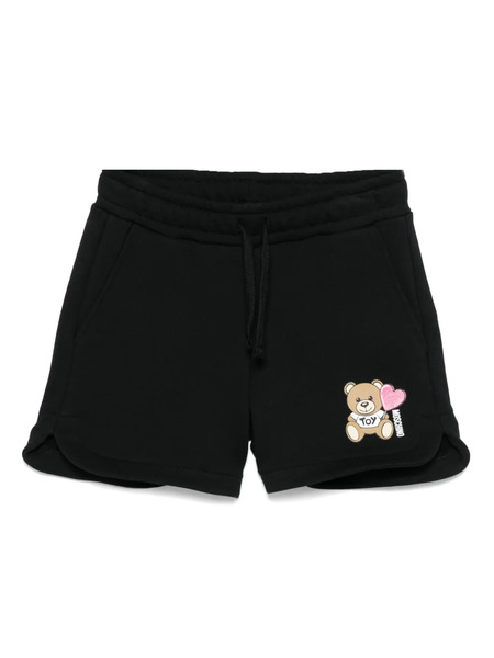  Moschino Kids Teddy Bear-print Shorts - Black 