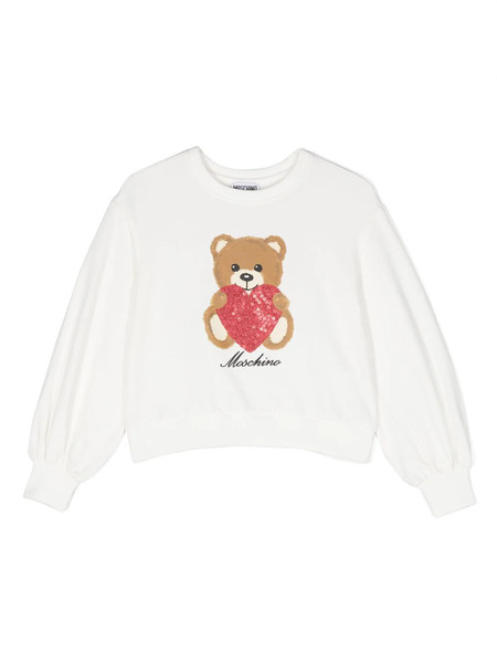  Moschino Kids Teddy-bear Print Sweatshirt - White 