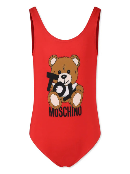  Moschino Kids Teddy Bear-print Swimsuit - Red 