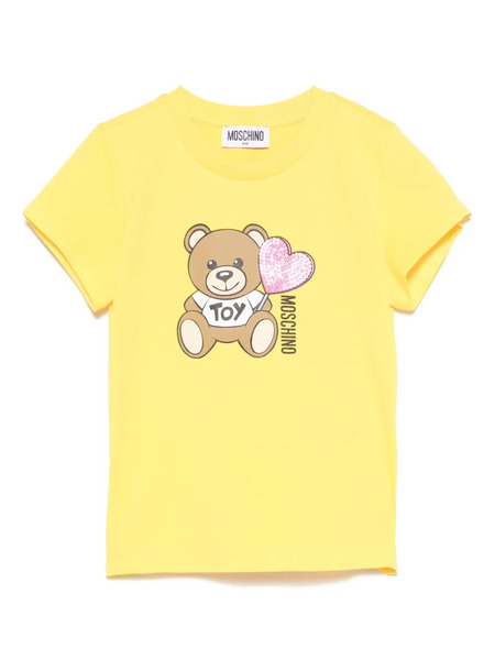  Moschino Kids Teddy Bear-print T-shirt - Yellow 