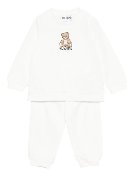  Moschino Kids Teddy Bear-print Tracksuit Set - White 