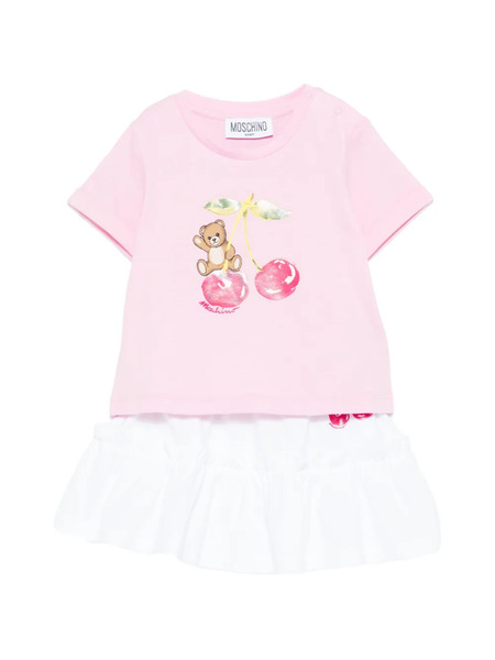  Moschino Kids Teddy-graphic Skirt Set - Pink 