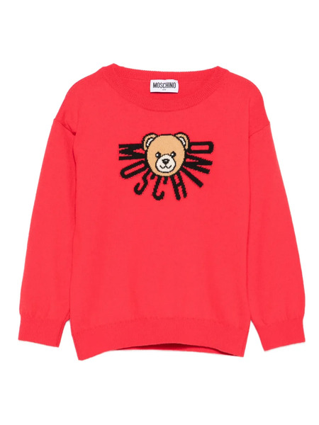  Moschino Kids Teddy-logo Sweater - Red 