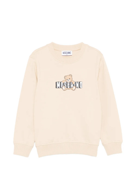  Moschino Kids Teddy Logo Sweatshirt - Neutrals 