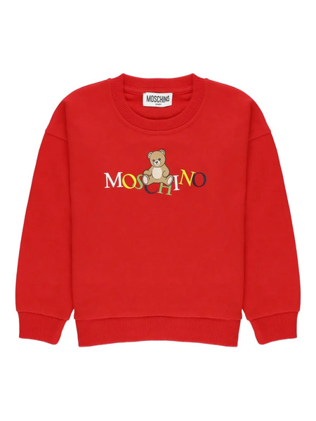  Moschino Kids Teddy-logo Sweatshirt - Red 