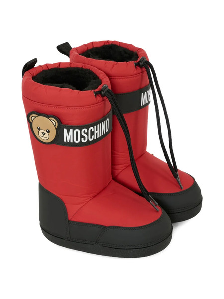  Moschino Kids Teddy-motif Snow Boots - Red 