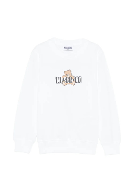  Moschino Kids Teddy Motif Sweatshirt - White 