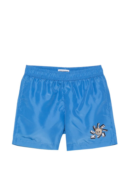  Moschino Kids Teddy Patch Swim Shorts - Blue 
