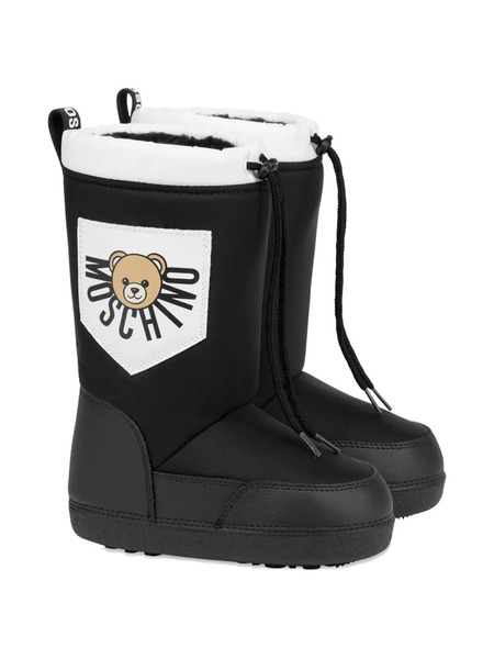  Moschino Kids Teddy-pocket Snow Boots - Black 