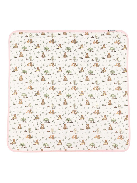  Moschino Kids Teddy-print Blanket - Neutrals 