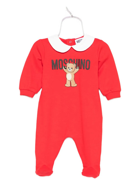  Moschino Kids Teddy-print Jumpsuit - Red 