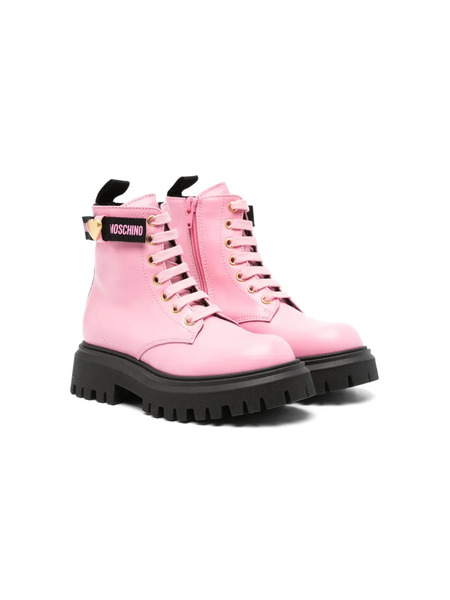  Moschino Kids Zip-up Ankle Boots - Pink 