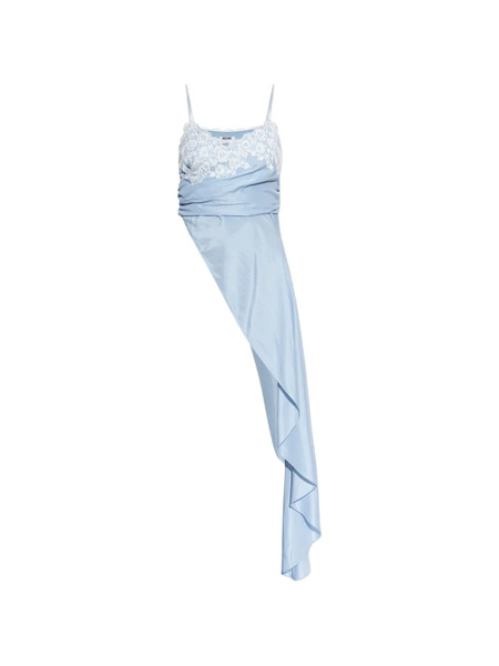  Moschino Lace Asymmetric Blouse - Blue 