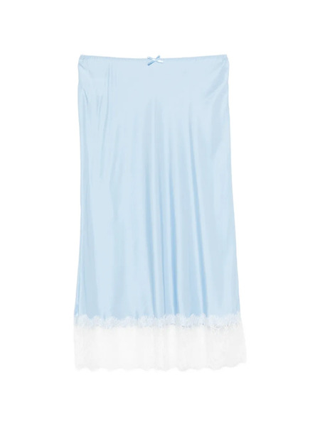  Moschino Lace-trim Midi Skirt - Blue 