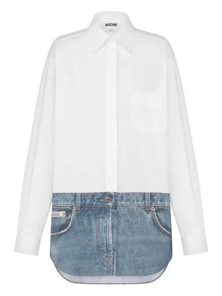  Moschino Layered-design Long-sleeve Shirt - White 