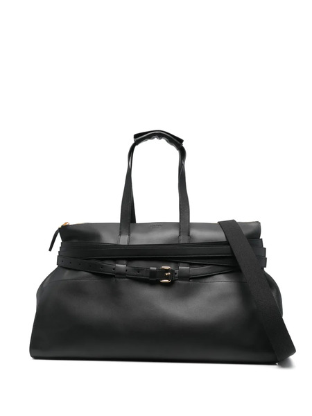  Moschino Leather Holdall - Black 