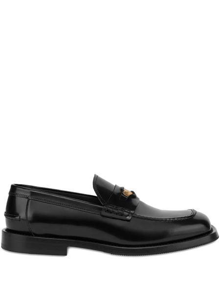  Moschino Leather Loafers - Black 