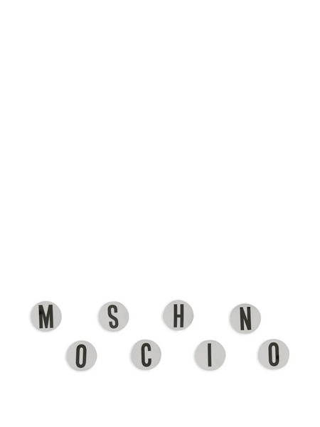  Moschino Letter Pins - White 