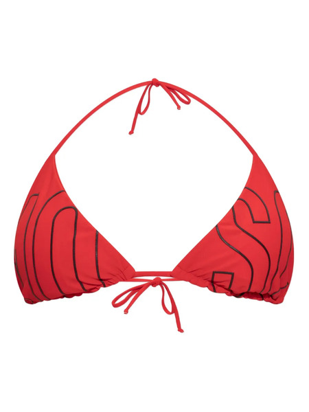  Moschino Logo-detail Triangle Bikini Top - Red 