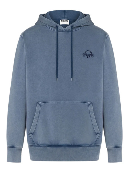  Moschino Logo-embroidered Hoodie - Blue 