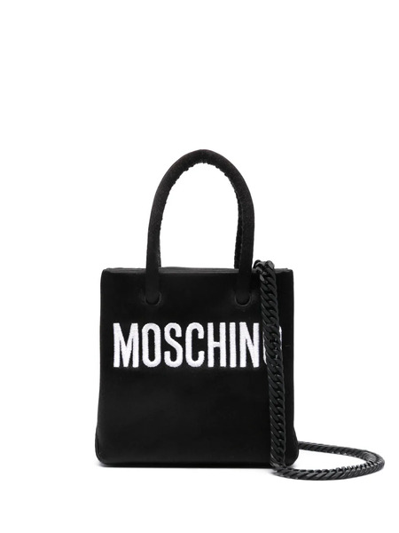  Moschino Logo-embroidered Mini Bag - Black 