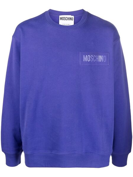  Moschino Logo-patch Sweatshirt - Blue 