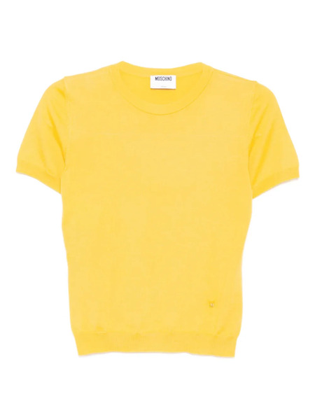  Moschino Logo-plaque T-shirt - Yellow 