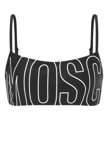  Moschino Logo-print Bikini Top - Black 