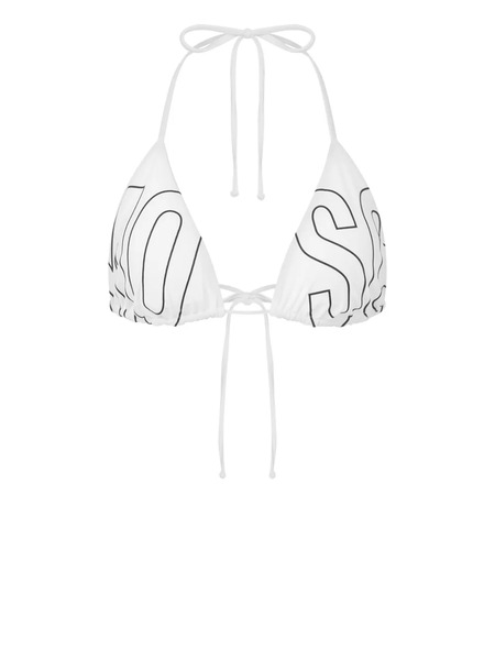  Moschino Logo-print Bikini Top - White 