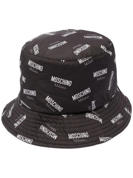  Moschino Logo Print Bucket Hat - Black 