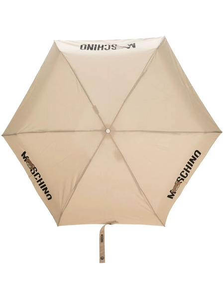  Moschino Logo-print Compact Umbrella - Neutrals 