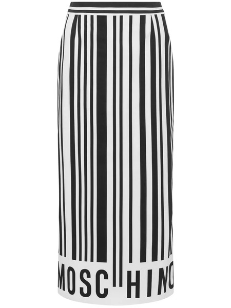  Moschino Logo-print Striped Skirt - White 