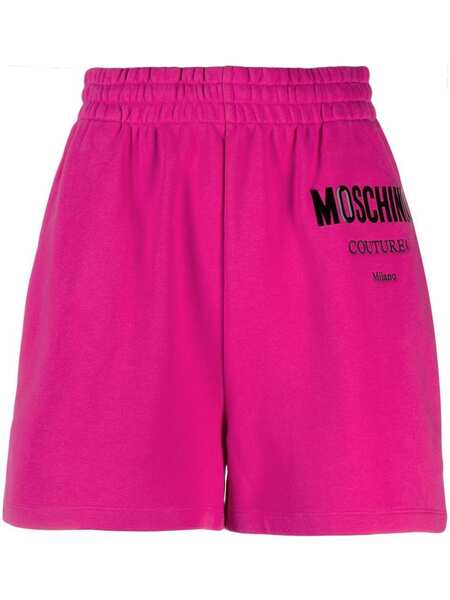  Moschino Logo-print Track Shorts - Pink 