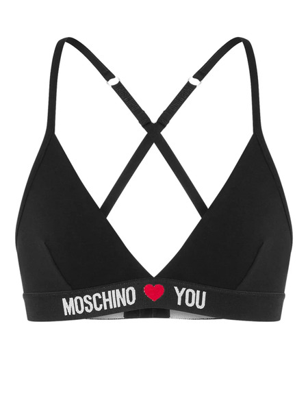  Moschino Loves You Bra - Black 