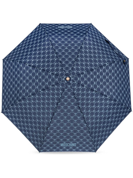  Moschino Monogram-pattern Umbrella - Blue 