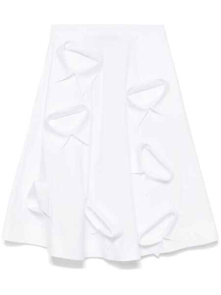  Moschino Multi-collar Midi Skirt - White 