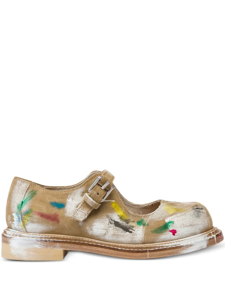  Moschino Olivia Buckle Strap Loafers - Neutrals 