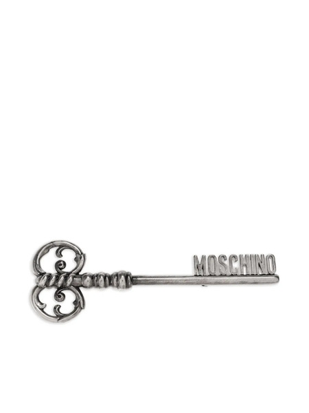  Moschino Ornate-key Brooch - Silver 