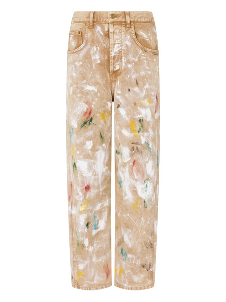  Moschino Paint-splatter Trousers - Neutrals 