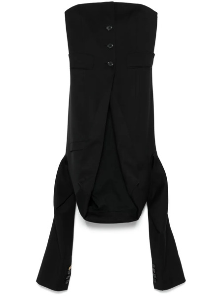  Moschino Panelled Strapless Top - Black 