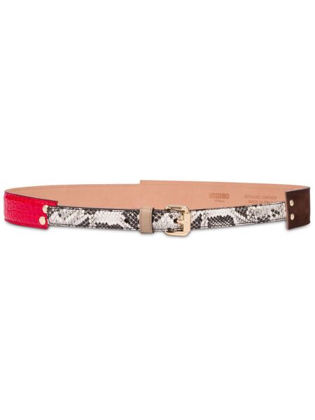  Moschino Patchwork Belt - Grey 