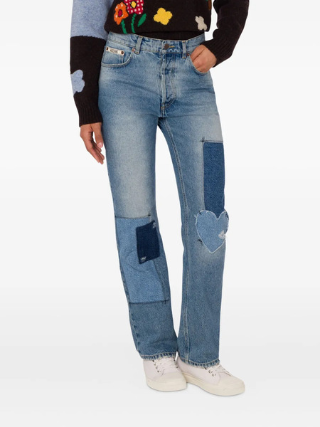  Moschino Patchwork Straight-leg Jeans - Blue 