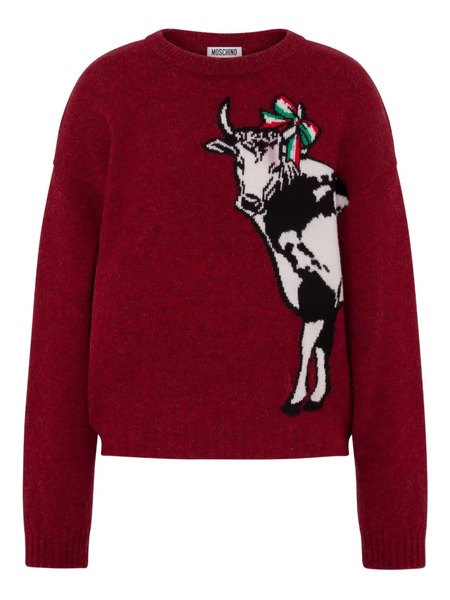  Moschino Patterned-intarsia Sweater - Red 