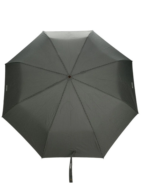  Moschino Pinstriped Logo-print Compact Umbrella - Grey 
