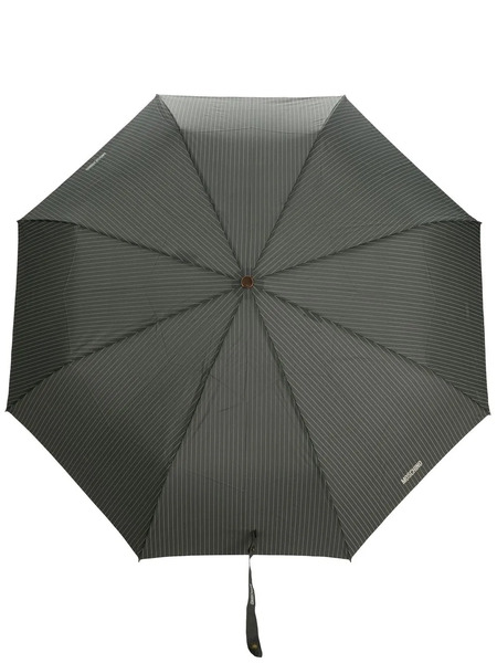  Moschino Pinstriped Logo-print Umbrella - Grey 