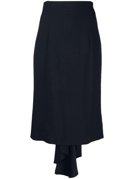  Moschino Pleated Asymmetric Midi Skirt - Blue 