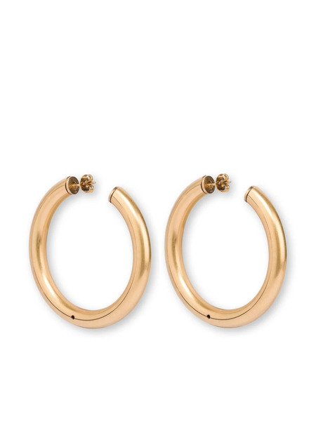 Moschino Polished Hoop Earrings - Gold 